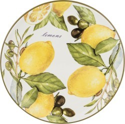 Тарелка закусочная agness "лемон три" 21*3 см Agness (358-1557)