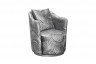 Кресло Verona вращающееся,вельвет принт листья Valdes110-SER/хром 70*77*80см - TT-00011017