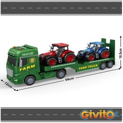 Игровой набор 4в1 "Транспортер для сельскохозяйственных тракторов" (Со звуком и светом) (G235-478)