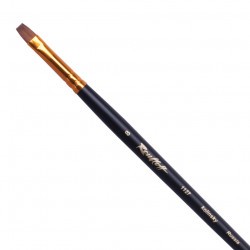 Кисть художественная Рублев колонок плоская № 8 длинная ручка ЖК2-08,07Ж (2) (65039)