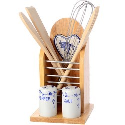 Набор кухонных принадлежностей 7 предметов бамбук/металл (CJT013)