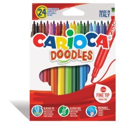 Фломастеры суперсмываемые Carioca Doodles 24 цвета 42315/151919 (3) (66527)