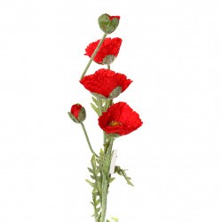 Цветок искусственный "мак красный" высота=110 см Lefard (23-285)