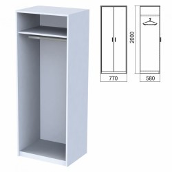 Шкаф каркас для одежды Арго 770х580х2000 мм серый 641678 (1) (91755)