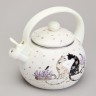 Чайник agness эмалированный со свистком серия "lavender cats", 2,2 л Agness (943-074)