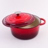 Кастрюля чугун 2,6 л эмаль/покрытие красная Mayer&Boch (40620)