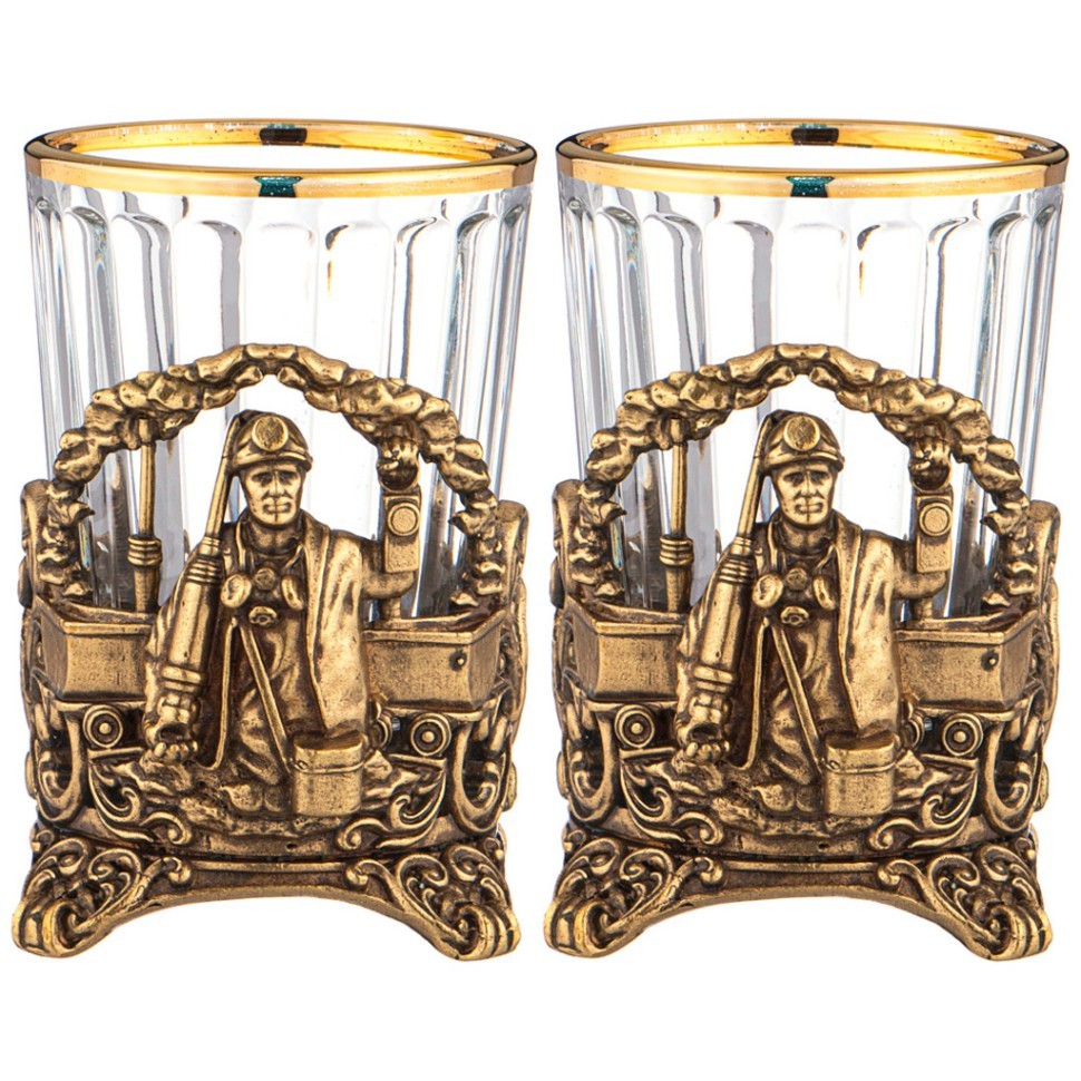 Набор стопок из 2-х шт "шахтер" 50 мл Lefard (385-466)