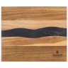 Доска разделочная, 30*25*1,8 см, акация со вставкой из эпоксид. смолы Agness (911-790)