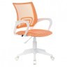 Кресло BRABIX Fly MG-396W с подлокотниками пластик белый сетка оранжевое 532402 (1) (94553)