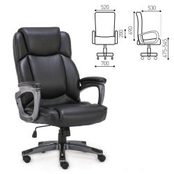 Кресло руководителя Brabix Premium Favorite EX-577 кожа, черное 531934 (71853)