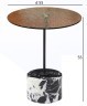 Стол журнальный стекло / черный мрамор d55*55см (TT-00013260)