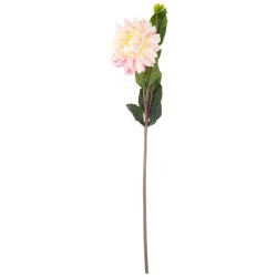 Цветок искусственный "георгин" цвет бело-розовый, 65 см. Lefard (21-2027)