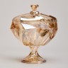 Блюдо с крышкой на ножке "bohema" amber диаметр=17 см высота=15,5 см Lefard (195-227)
