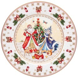 Тарелка обеденная lefard "дед мороз и снегурочка" 27см Lefard (85-1712)