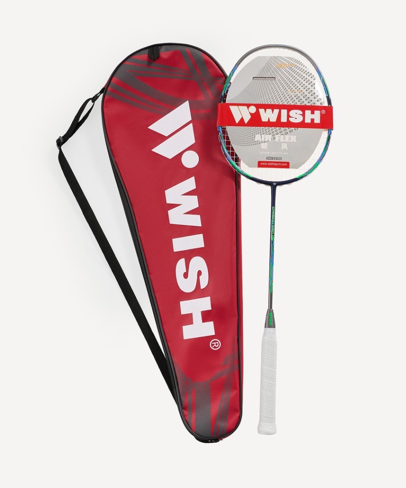 Ракетка для бадминтона WISH Carbon Pro 98, серый/зеленый (2119125)