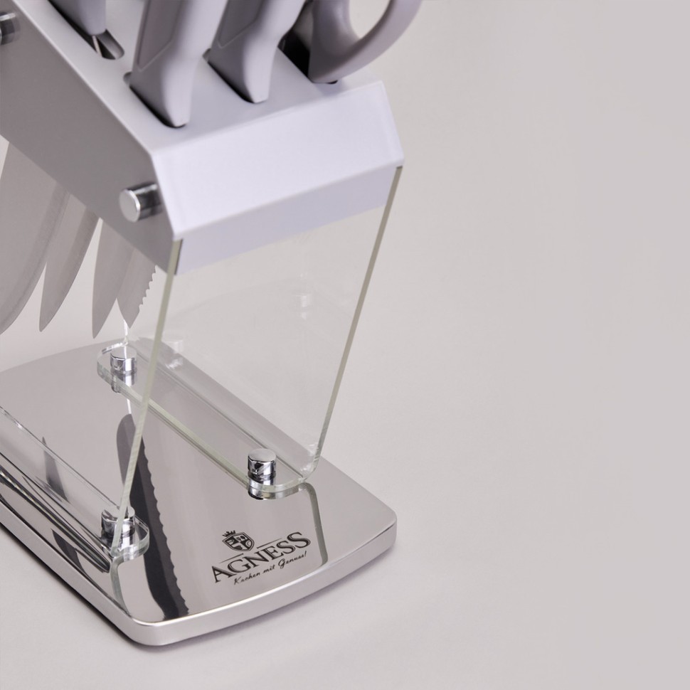 Набор ножей agness  на пластиковой подставке, 7 предметов Agness (911-783)