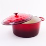 Кастрюля чугун 4,7 л эмаль/покрытие красная Mayer&Boch (40622)