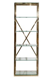 Стеллаж стекло прозр/золото 60*40*180см (TT-00014348)