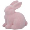 Фигурка"кролик велюр" цвет:розовый 11,5*8*12 см Lefard (100-713)