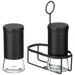 Набор баночек для специй из 2 шт. на метал. подставке Agness (172-146)