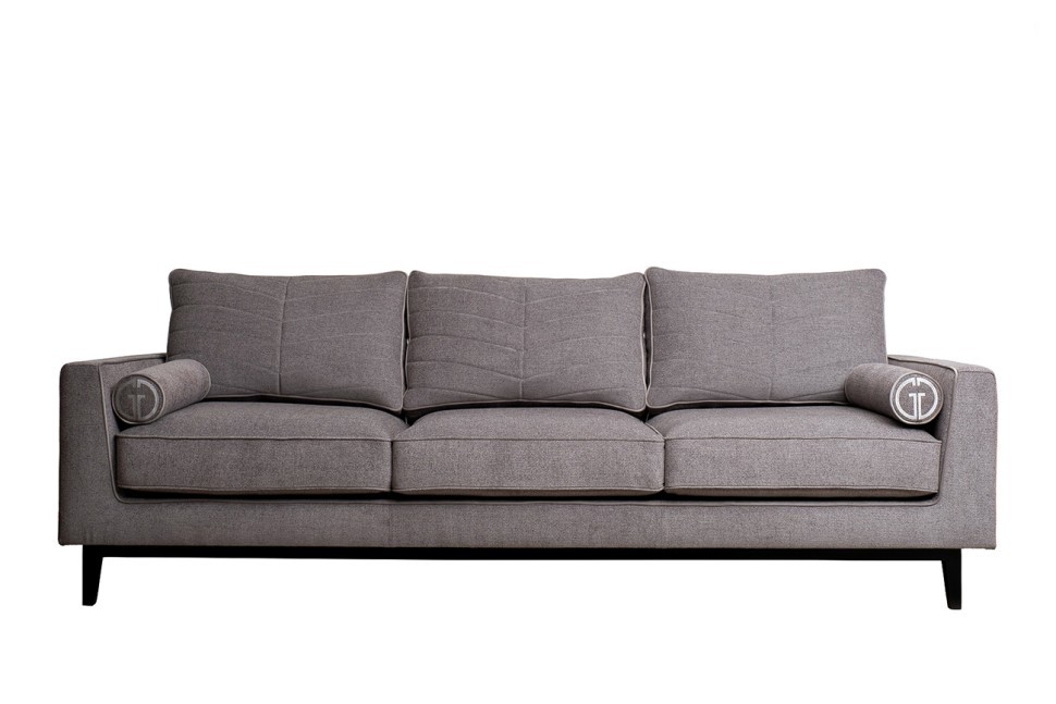 Диван Madrid Memory с кантом трехм. без мех.,шенилл коричневый Natur Kor+Colt032 (TT-00015137)