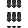 Набор бокалов для вина "sandra sprayed black" из 6 шт. 450 мл. высота=24 см. Bohemia Crystal (674-714)