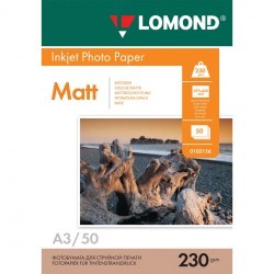 Фотобумага матовая  A3 230 г/м2 односторонняя 50 л Lomond 362758 (1) (89835)
