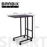 Стол BRABIX Smart CD-014, 380х600х755 мм, ЛОФТ, металл/ЛДСП ясень, каркас черный, 641885 (1) (96696)