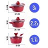 Набор посуды 6пр с/кр 1,7+1,7+3л Мрам/крош (28345-28344-28346Н)