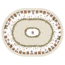 Скатерть  140х180cm cm овальная, "щелкунчик" цвет: бежевый, tm lefard, полиэстер 100% Lefard (986-002-27)