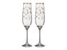 Набор бокалов для шампанского из 2 шт. "рождественские звезды" 190 мл..высота=24 см. Crystalex Cz (674-469) 