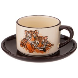 Чайный набор на 1 персону "tiger amour" 2 пр. 220 мл. Agness (358-1818)