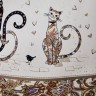 Скатерть "парижские коты" круглая 190 см твилл водооталкивающая  пропитка Lefard (850-746-22)