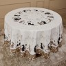 Скатерть "парижские коты" круглая 190 см твилл водооталкивающая  пропитка Lefard (850-746-22)