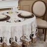 Скатерть "парижские коты" круглая 190 см твилл водооталкивающая  пропитка Lefard (850-746-22)