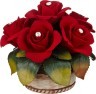 Изделие декоративное "корзинка с розами" диаметр=16 см.высота=15 см. NAPOLEON (303-113)