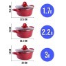 Набор посуды 6пр с/кр 1,7+2,2+3л мрам/крош (28345-28346-40547Н)