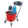 Тележка уборочная 1 съемное ведро 25 л механический отжим корзина Brabix 607902 (1) (90246)