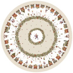 Скатерть  d145 cm круглая, "щелкунчик" цвет: бежевый, tm lefard, полиэстер 100% Lefard (986-002-24)