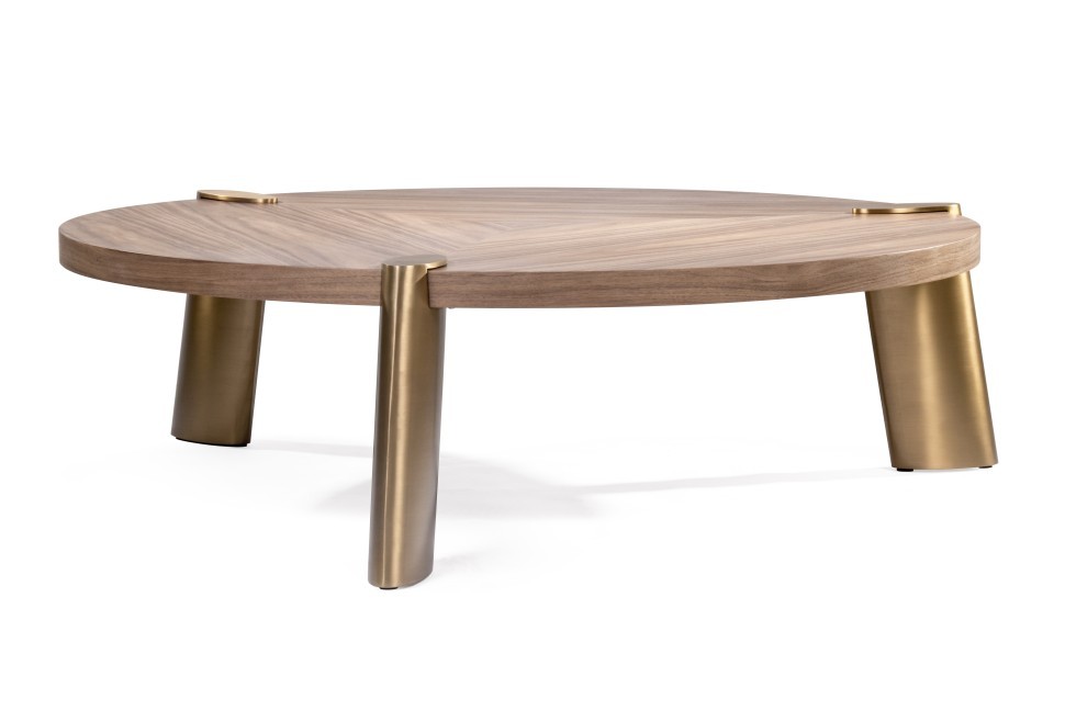 Стол журнальный св.орех Kong d138*33см,столешница d120 (TT-00006665)