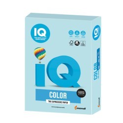Бумага цветная для принтера IQ Color А4, 160 г/м2, 250 листов, голубая, MB30 (65420)
