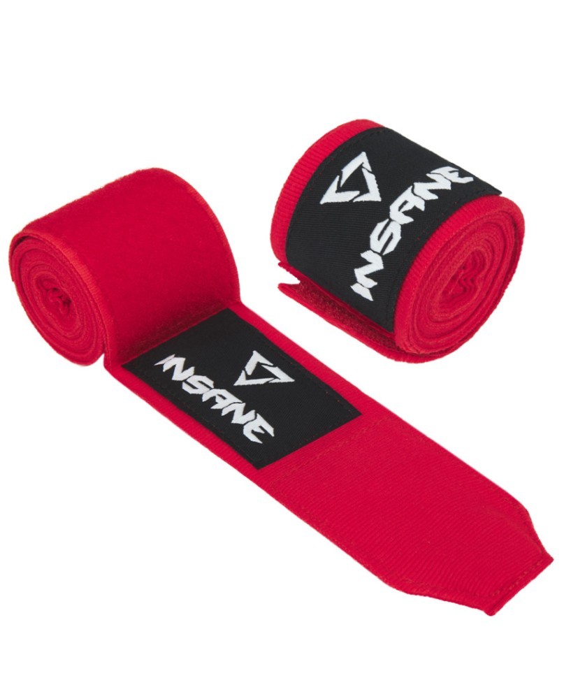 Бинт боксеркий INSANE COBRA, хлопок/нейлон, красный, 3,5 м (2095310)