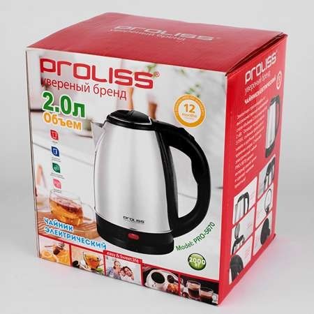 Эл.чайник PRO (2л мет.корп.2000Вт) PROLISS (5670)