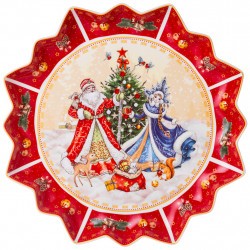 Блюдо lefard "дед мороз и снегурочка" 38 см красное Lefard (85-1735)