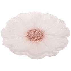 Тарелка "белый цветок" 28cm без упаковки  (мал 6шт) АКСАМ (339-190)