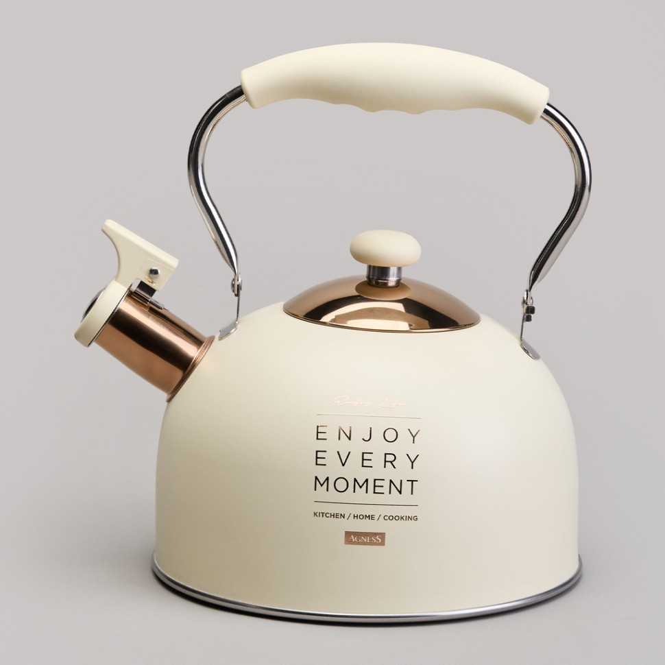 Чайник agness со свистком 2,5 л,нжс индукция Agness (914-160)