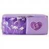 Пенал-косметичка Юнландия 1 отделение 2 карм "Flamingo" фиолетовый 20х6х8 см 270260 (1) (89756)