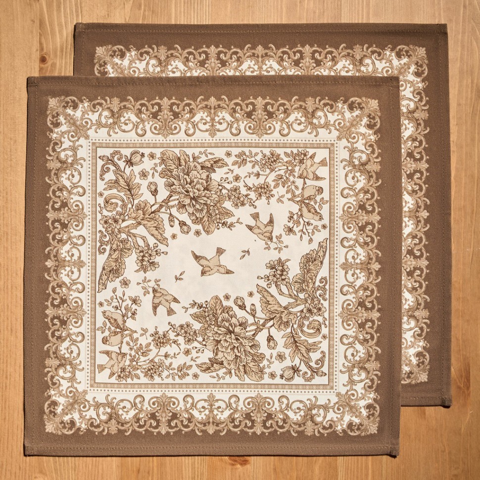 Набор салфеток из 2-х шт "rich garden",40х40см, 100% хлопок ,бежевый ,твил, Lefard (850-754-8)