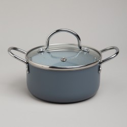 Кастрюля agness с антип. покр.  и стекл. крышкой 950 мл, 14*7 см Agness (906-262)