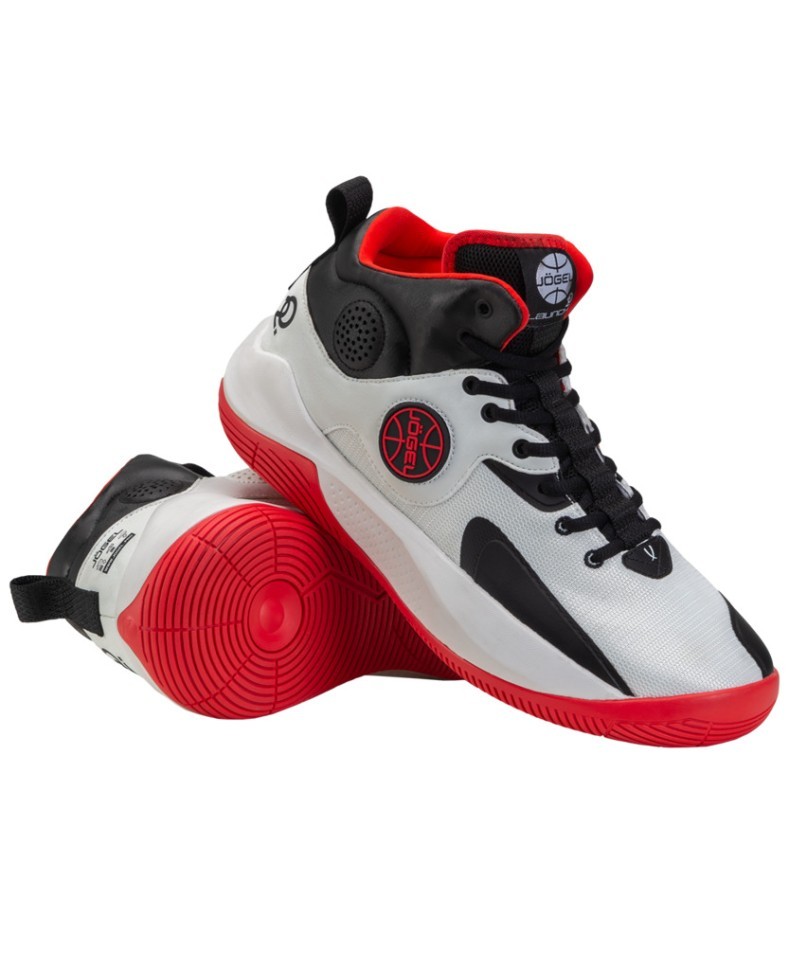 Кроссовки баскетбольные JÖGEL Launch MID, White/black/red (2112863)